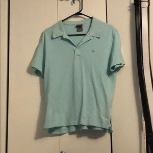 Lacoste baby blue/mint polo